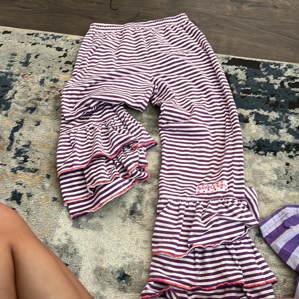 ruffle girl pants